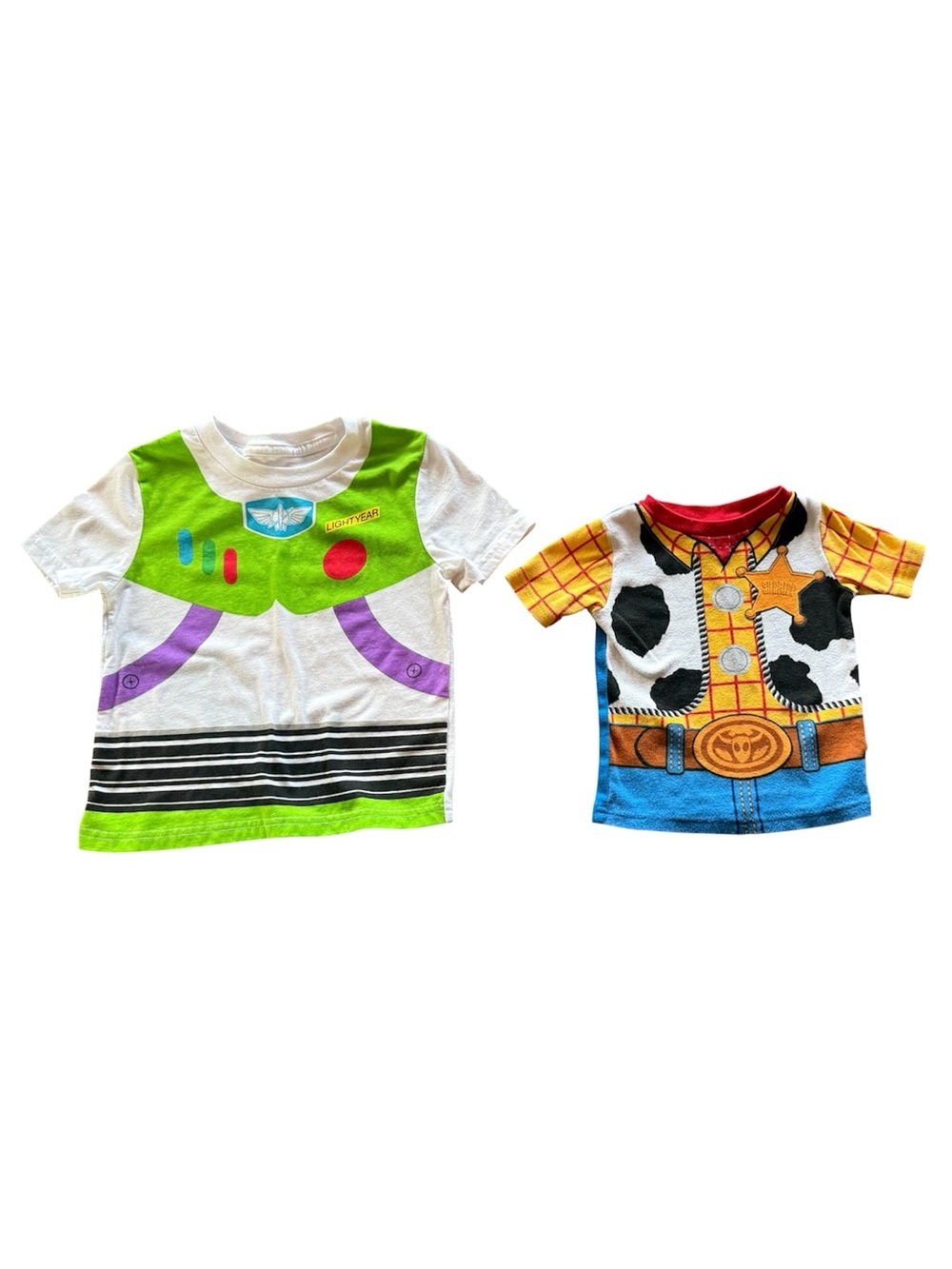 Disney Pixar Toy Story Buzz & Woody Shirt Bundle 2T 3T